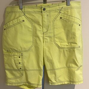 Title Nine Yellow hiking Cargo Bermuda Shorts